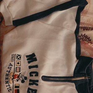Retro Mickey Mouse quarter zip sweater